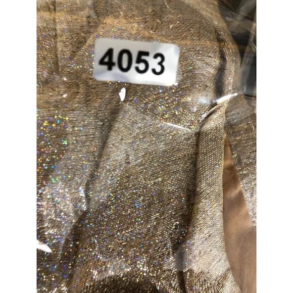 Mac Duggal Dress One Shoulder Metallic Ruffled Evening Gown Oyster Size 0 NWOT - Picture 13 of 13